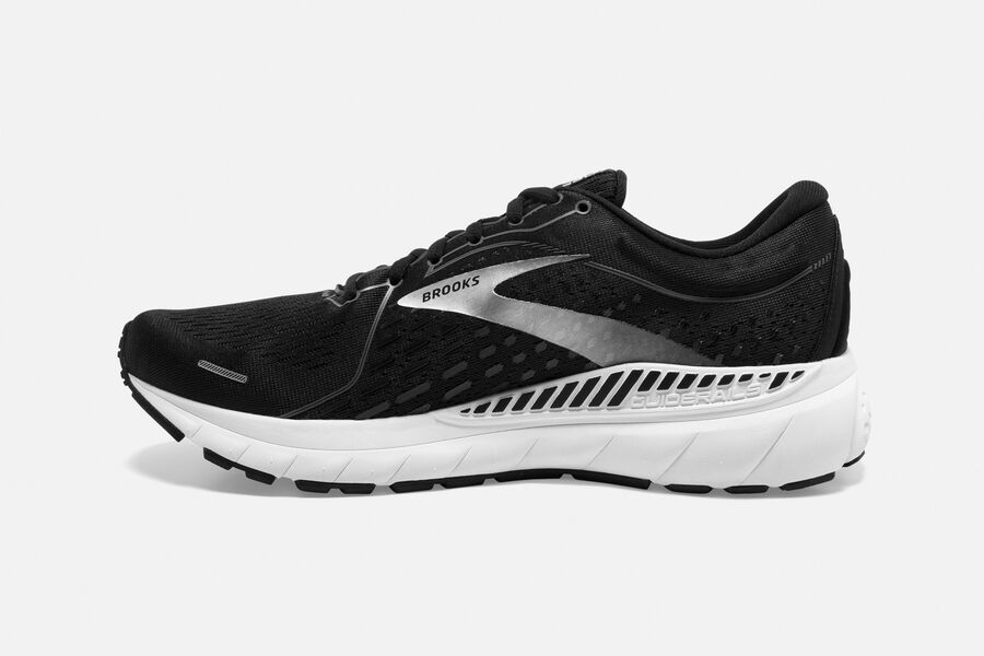 Brooks Adrenaline GTS 21 Road Running Shoes Mens Black/White 561724-FVN